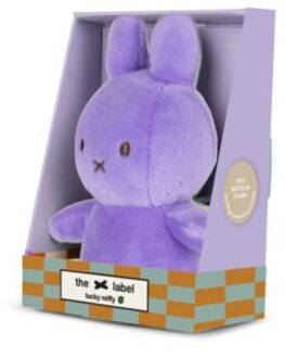 Nijntje lucky knuffel in cadeaubox, 10 cm, helder lila
