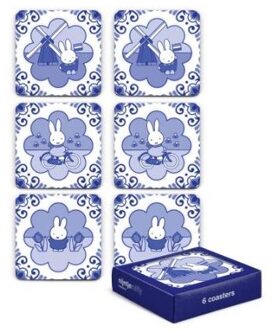 Nijntje Onderzetters Nijntje souvenir molen 6st blauw