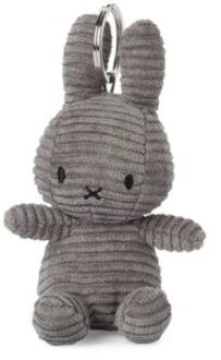 Nijntje sleutelhanger eco corduroy, 10 cm, grijs