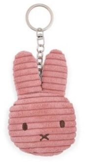 Nijntje sleutelhanger plat eco corduroy, 10 cm, oud roze