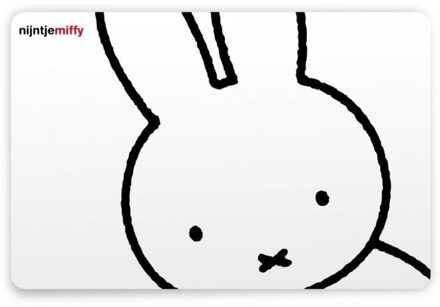Nijntje Tafel Placemat Nijntje snoet - 4x - wit - konijntje - 44 x 29 cm - voor peuters - pvc