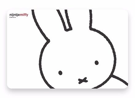 Nijntje Tafel Placemat Nijntje snoet - wit - konijntje - 44 x 29 cm - voor peuters - pvc