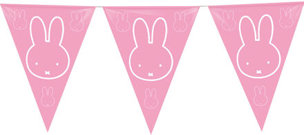 Nijntje vlaggenlijn Nijntje roze 10 m