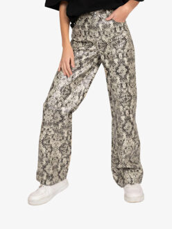 NIK&NIK Meisje lange broek snakeskin pants Beige - 164