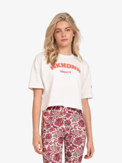 NIK&NIK Meisjes crop shirt varsity Ecru - 164