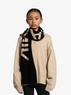 NIK&NIK Meisjes sjaal jayla black hummus Zwart - One size