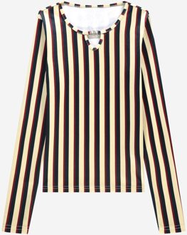 NIK&NIK Meisjes top - Striped - Amandel bruin - Maat 128