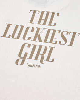 NIK&NIK T-shirt g 8-610 2601 vann - maat 164 Wit