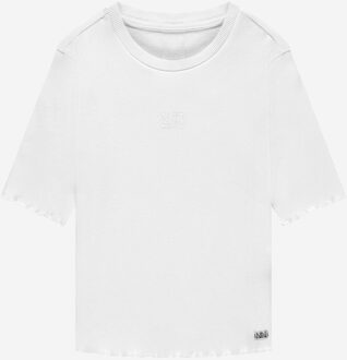 NIK&NIK zomer rib top meisjes - off wit - Sylvia - Maat 128