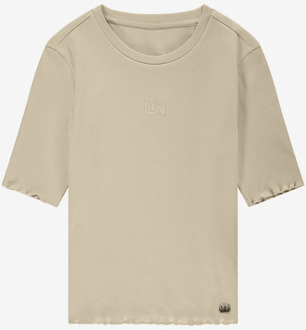 NIK&NIK zomer rib top meisjes - taupe - Sylvia - Maat 164