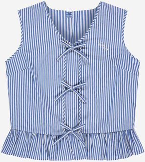 NIK&NIK zomer top meisjes - blauw / off wit - Aava - Maat 176