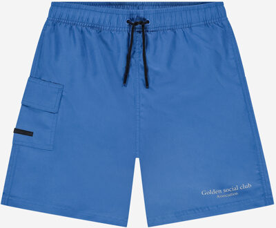 NIK&NIK zomer zwembroek jongens - kobalt blauw - Golden - Maat 164