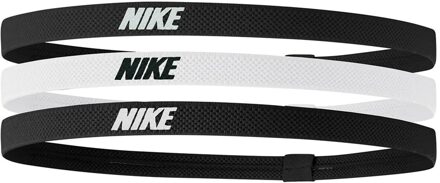 Nike 2.0 Elastische Hoofdband (Set van 3) (Zwart/Wit) - One Size