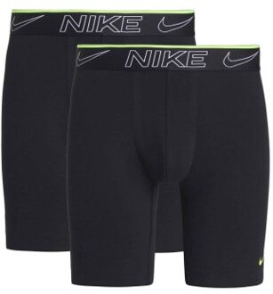 Nike 2 stuks Elite Cotton Stretch Long Boxer Briefs * Actie * Zwart - Small,Medium,Large,2XL