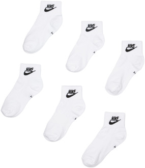 Nike 3 Pack Ankle Sokken Unisex - Wit - Maat 34 - 38 White