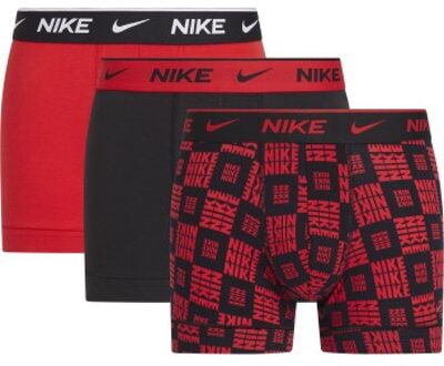 Nike 3 stuks Everyday Cotton Stretch Trunks * Actie * Rood,Versch.kleure/Patroon,Zwart - Small,Large,X-Large