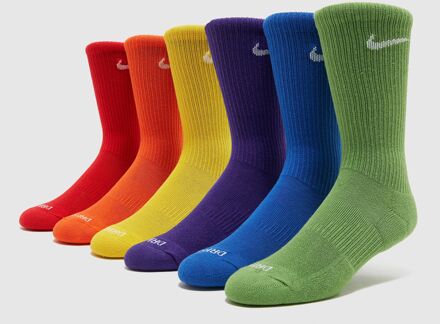 Nike 6-Pack Everyday Cushioned Training Crew Socks, Multi - L