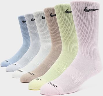 Nike 6-Pack Everyday Cushioned Training Crew Socks, Multi - L