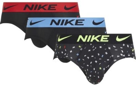 Nike 6 stuks Dri-Fit Essential Micro Hip Brief * Actie * Versch.kleure/Patroon,Lila,Zwart,Rood,Blauw,Geel,Roze,Bruin - X-Small,X-Large