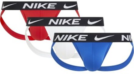 Nike 6 stuks Dri-Fit Essential Micro Jockstrap * Actie * Zwart,Roze,Versch.kleure/Patroon,Wit,Blauw,Rood - Large,X-Large