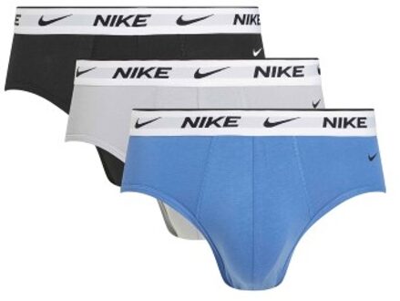 Nike 9 stuks Cotton Stretch Briefs * Actie * Zwart,Versch.kleure/Patroon,Blauw - Small