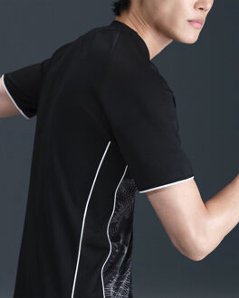 Nike academy+ men's dri-fit short-sleeve shirt t-shirt voetbal train km here - Zwart