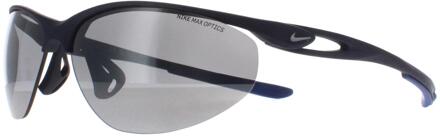 Nike Aerial DZ7352 410 zonnebril mat midnight navy zilver flash mirror Blauw
