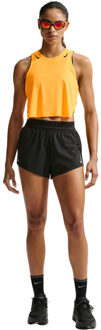 Nike Aeroswift Crop Singlet Dames geel - L