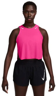 Nike Aeroswift Crop Singlet Dames roze - L