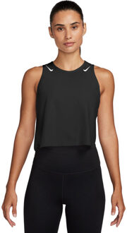 Nike Aeroswift Crop Tank Dames zwart/wit - S