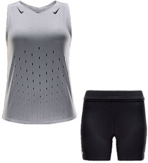 Nike Aeroswift Singlet Korte Legging Set Dames wit