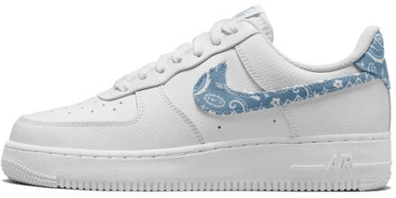 Nike Air force 1 low essential white worn blue paisley Wit - 40
