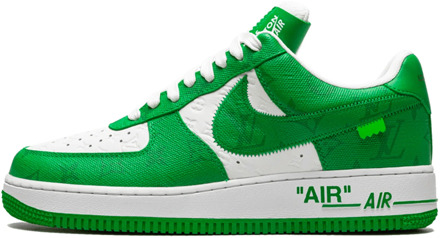 Nike Air force 1 low louis vuitton virgil abloh white green Groen - 41