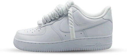 Nike Air force 1 low rope laces white custom - maat 41 Wit