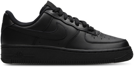 Nike Air Force Sneakers Dames - Zwart - Maat 42 - Leer, Textil Black