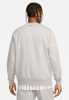 Nike Air Heren Fleece BB Crewneck Trainingspak in Grijs - M