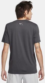 Nike Air Heren Grafisch T Shirt in Charcoal - maat Houtskool
