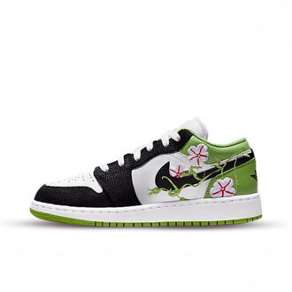 Nike Air jordan 1 low basketball blossom (gs) - maat 36,5 Groen