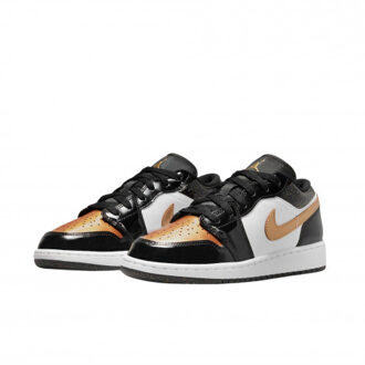 Nike Air jordan 1 low gold toe (gs) - maat 35,5 Zwart