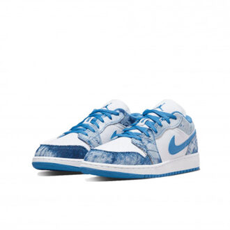 Nike Air jordan 1 low washed denim (gs) - maat 36,5 Blauw