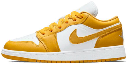 Nike Air jordan 1 low yellow white (gs) - maat 39 Geel
