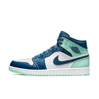 Nike Air jordan 1 mid blue mint Blauw - 44