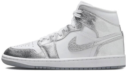 Nike Air jordan 1 mid crinkled chrome Zilver - 43