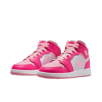 Nike Air jordan 1 mid fierce pink (gs) - maat 35,5 Roze