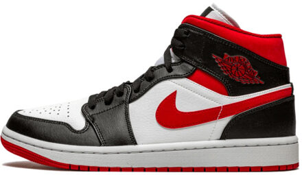 Nike Air jordan 1 mid gym red black white - maat 44 Rood