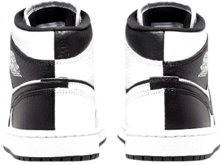 Nike Air jordan 1 mid invert black white (w) - maat 38,5 Zwart