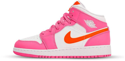 Nike Air jordan 1 mid pinksicle safety orange (gs) Roze - 35,5