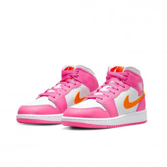 Nike Air jordan 1 mid pinksicle safety orange (gs) Roze - 38,5