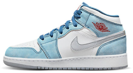 Nike Air jordan 1 mid se french blue light steel (gs) Blauw - 35,5