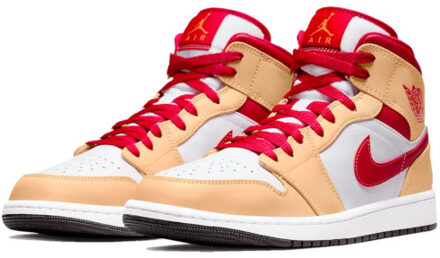 Nike Air jordan 1 mid white red Beige - 44